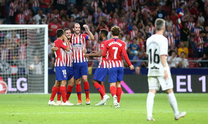 Temporada 2018-2019 | Atlético de Madrid- SD Huesca | Gol Koke celebración grupo