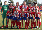 Temporada 17/18. Partido entre el Atlético de Madrid Femenino contra el Sevilla. Once.