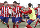 Temp. 17-18 | Almendralejo - Atlético de Madrid Juvenil A. Celebración gol. JC, Agüero